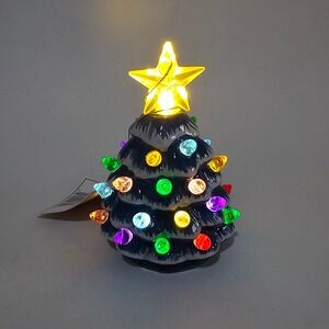Mr Christmas Ceramic Lighted Christmas Tree with Star Blue 2021 Model H219645